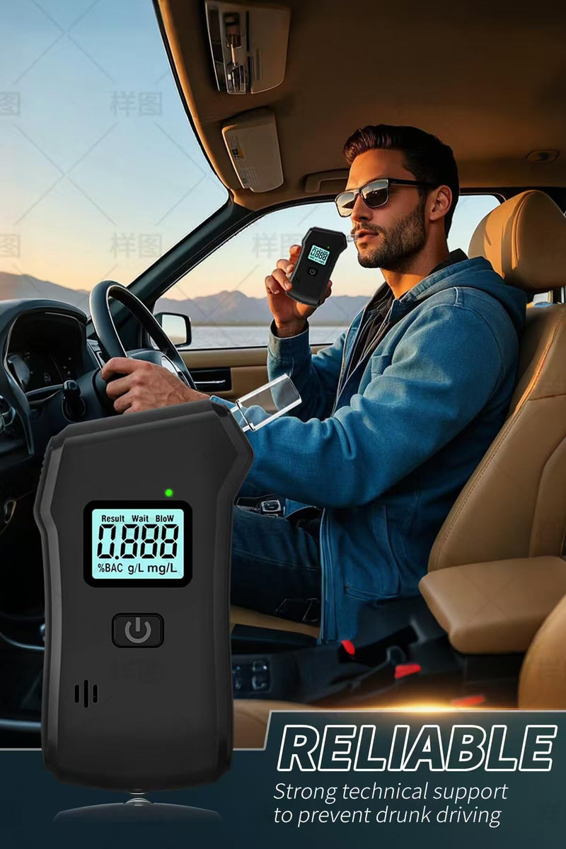 [Australia] - Breathalyzer, 2025 Upgraded Portable Professional High-Accuracy Breathalyzers for Alcohol with LCD Digital Display, Personal Alcohol Breathalyzer Tester Breath Alyzer for Home. 