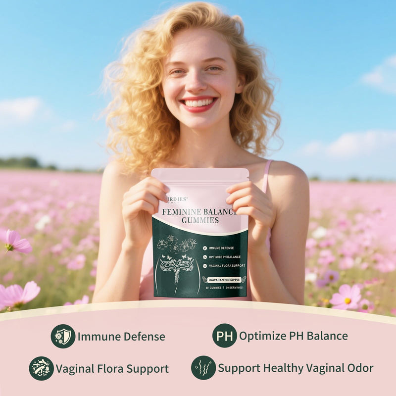 Premium Feminine Balance Gummies for Women's Health, Hawaiian Pineapple Gummies for Women Vaginal Probiotic & pH Balance Support - Vegan - Healthy Odor - Gluten-Free - 60 Count