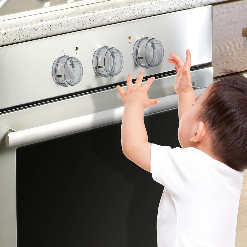 [Australia] - PATKAW 4pcs Stove Knob Covers Child Safety for Electric Stove Top Stove Baby Proof Safety Guards 