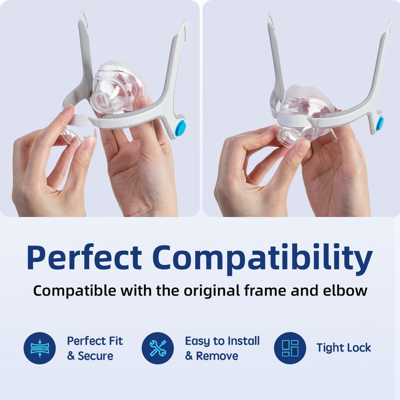 [Australia] - Replacement Nasal Cushion for ResMed AirFit N20, FSA/HSA Eligible, Compatible with Original Airfit N20 Frame, Reliable Seal & Perfect Fit Replacement Mask Cushion, Covers Nose, 2-Pack, Medium Medium-2Pack 