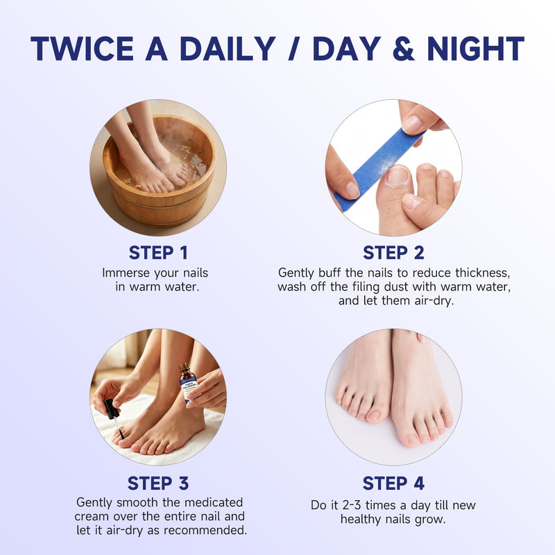 Fingernails Toenail Fungus Treatment extra strength at Home,1 Fl Oz | Deep Restorative Nail Repair for Damaged Nails,Improve Yellowing, Thickening, and Cracking of the nail & Toenail at Home