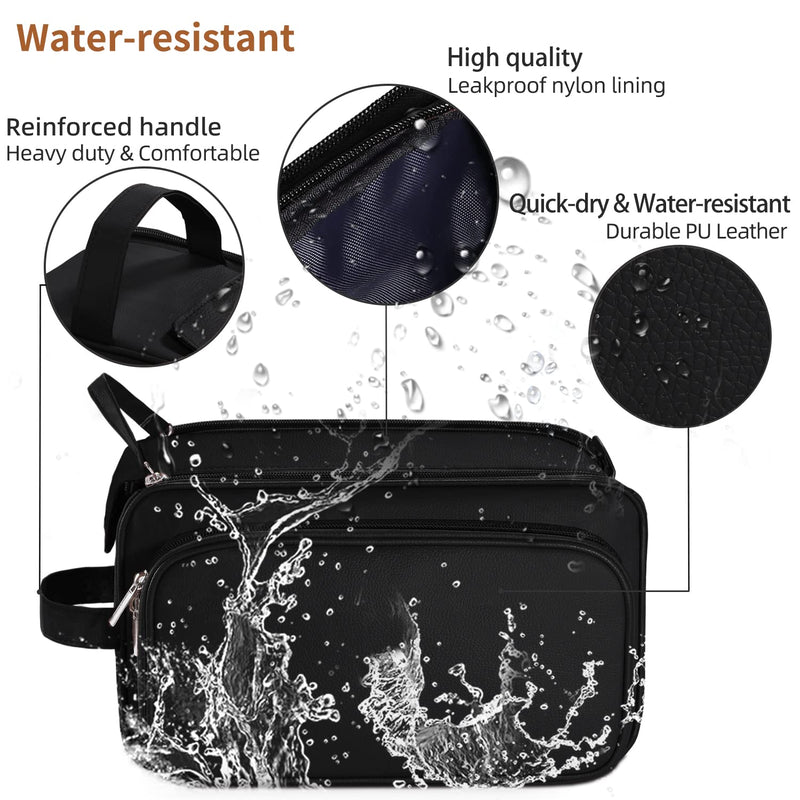 Extra Large Toiletry Bag and PVC LeatherToiletry Bag Black