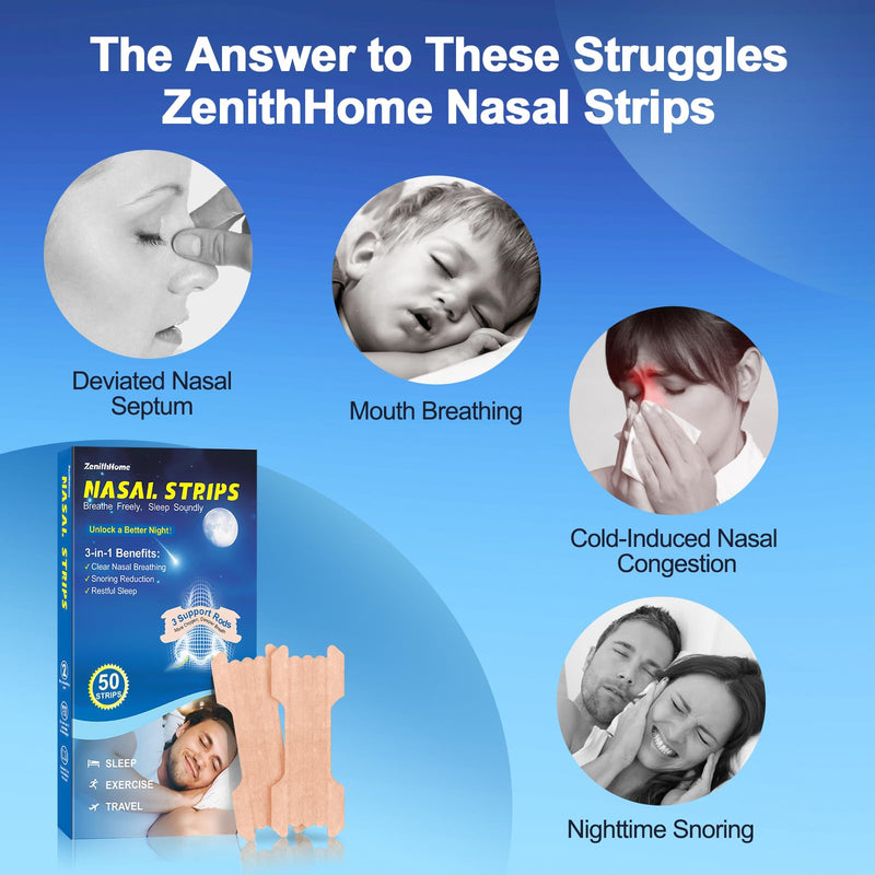 [Australia] - Nasal Strips for Snoring, Nose Strips for Breathing, Anti Snoring Devices for Sports and Sleep, Help Relieve Nasal Congestion, Stop Snoring, Breathing Smoothly, Sleep Soundly, TAN, 50 Count 