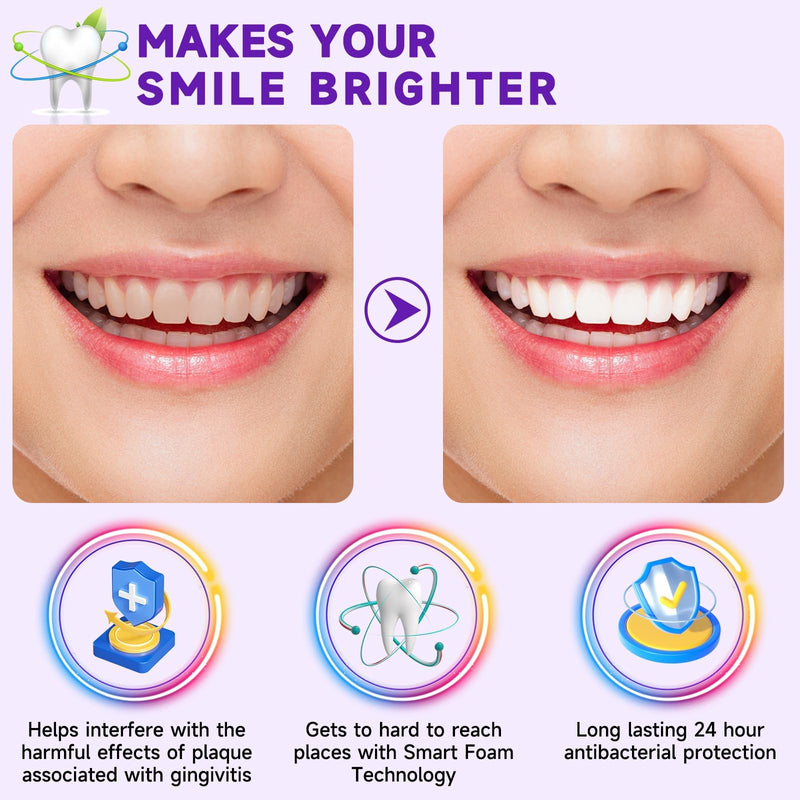 [Australia] - Purple Toothpaste for Teeth Whitening, Purple Toothpaste, Tooth Stain Removal, Tooth Stain Removal Colour Corrector, Teeth Whitening Kit 1 Fl Oz (Pack of 1) 