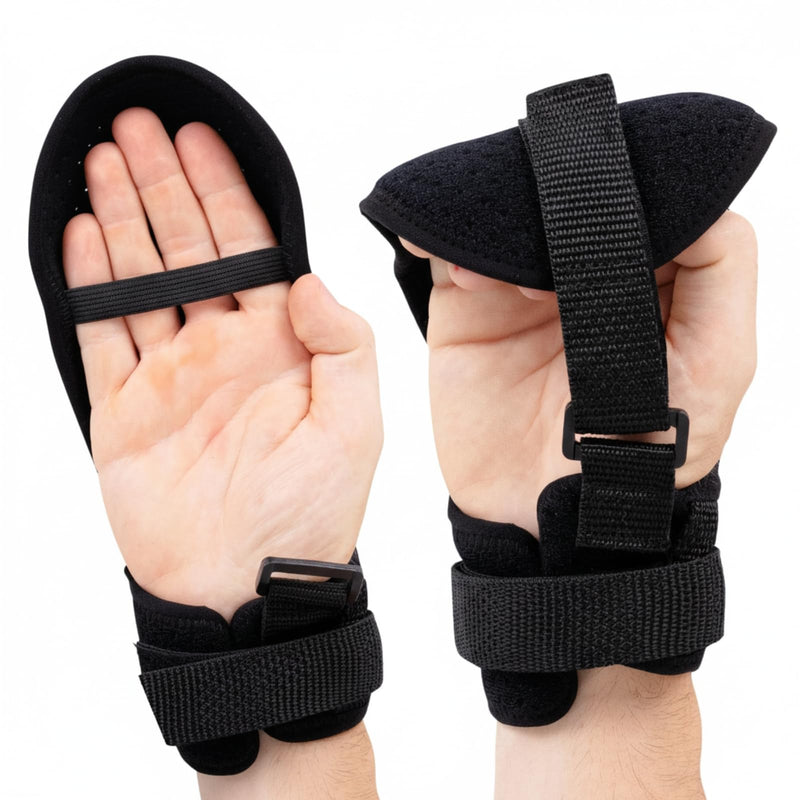 Vive Stroke Hand Brace - Rehabilitation Splint Glove for Elderly Patients - Finger Therapy Recovery Equipment - Physical Aid for Active Grip Support & Stability for Hemiplegia, Quadriplegic, Paralysis