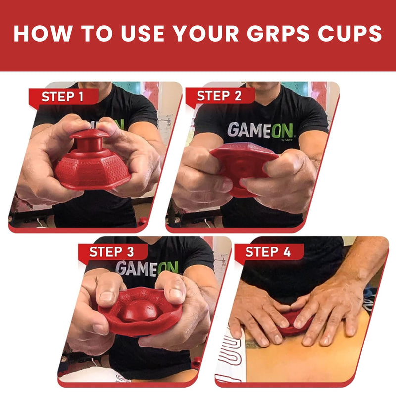 Cupping Therapy Set – Cupping Kit for Massage Therapy – Silicone Cups – Massage Cups – Smart Cupping for Fascia and Myofascial Release (Small, RED) Small