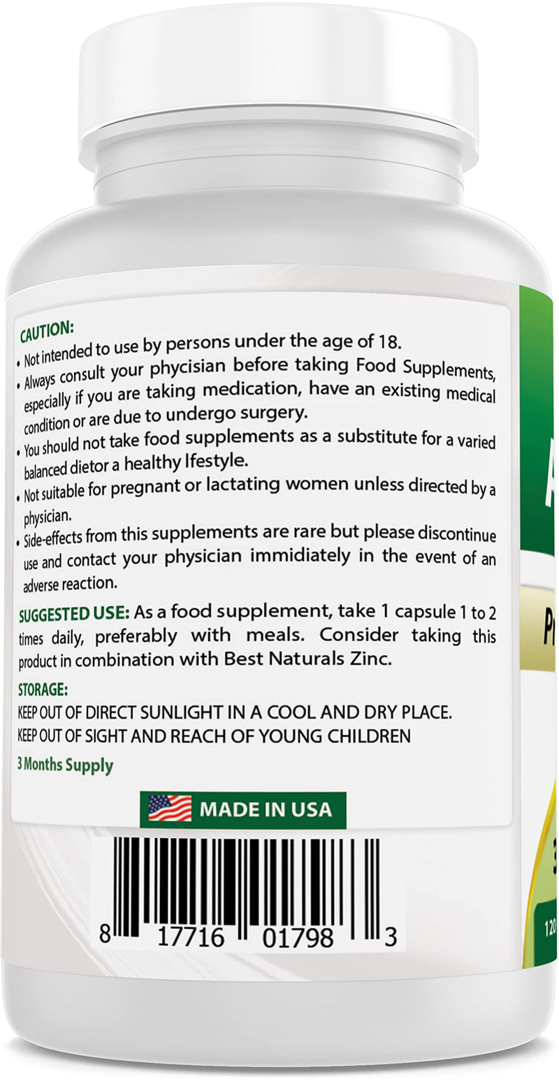 [Australia] - Best Naturals Astragalus Capsule, 1000 mg, 120 Count 120 Count (Pack of 1) 