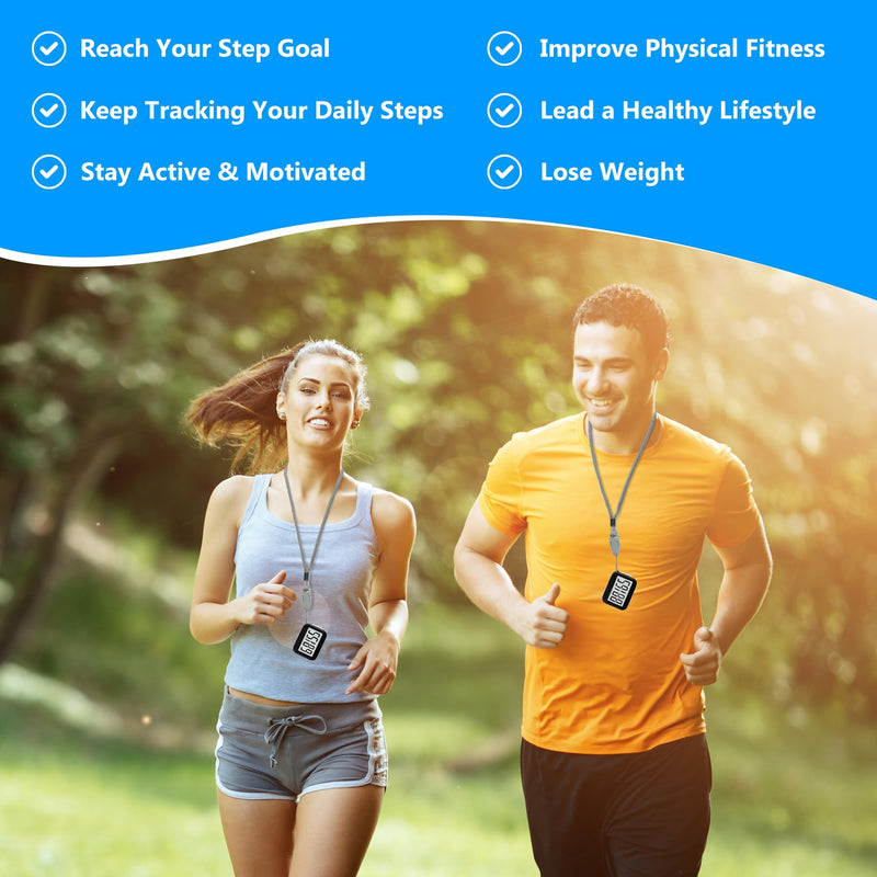 [Australia] - 3D Pedometer for Walking, Simple Step Counter with Removable Clip and Lanyard, Accurate Step Tracker with Large Display, Fitness Trackers for Men Women and Kids Black 