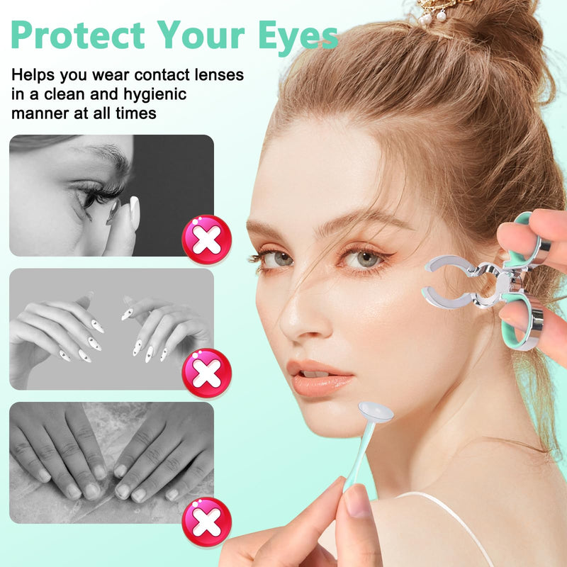 [Australia] - Eye opener for eyelids + contact lens case, contact lens insertion aid, contact lens insertion aid, contact lens sucker, contact lens remover, contact lens removal 