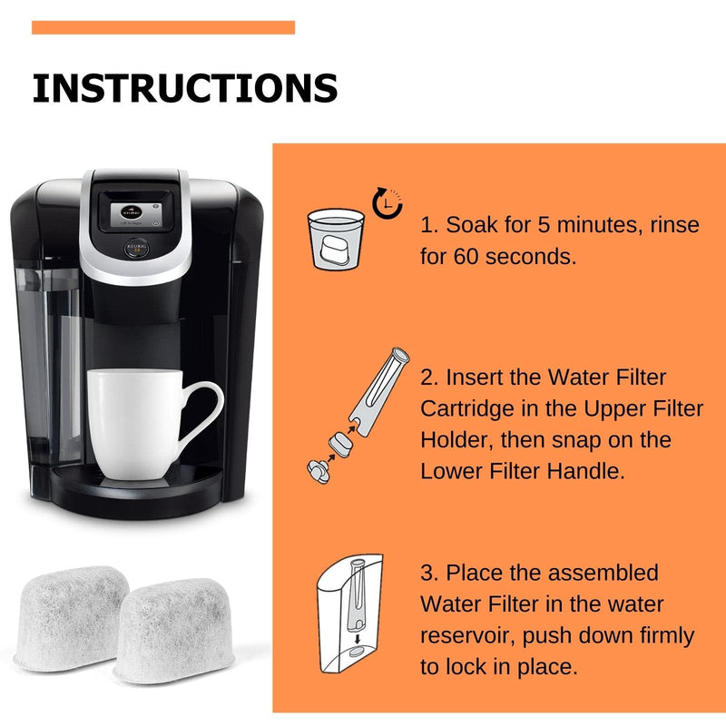 [Australia] - Premium 6-Pack Keurig Compatible Water Filters Replacement by Fanativita, Fit All Keurig Brewers (1-Year Supply) 6 Count (Pack of 1) 