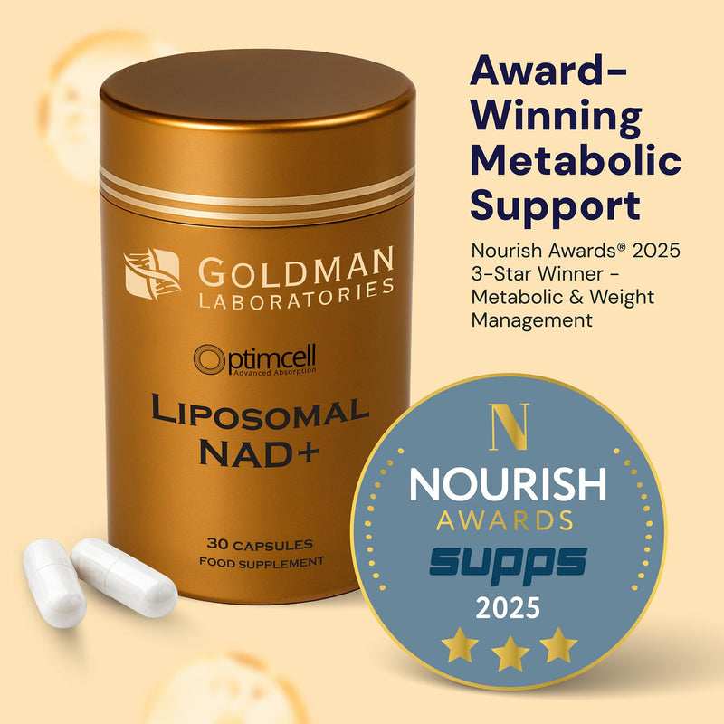 Liposomal NAD+ 300mg Supplement – High Absorption NAD Plus Capsules for Cellular Energy, Healthy Ageing, Brain Health & Mitochondrial Support – Vegan, Non-GMO, Gluten Free – 30 Capsules
