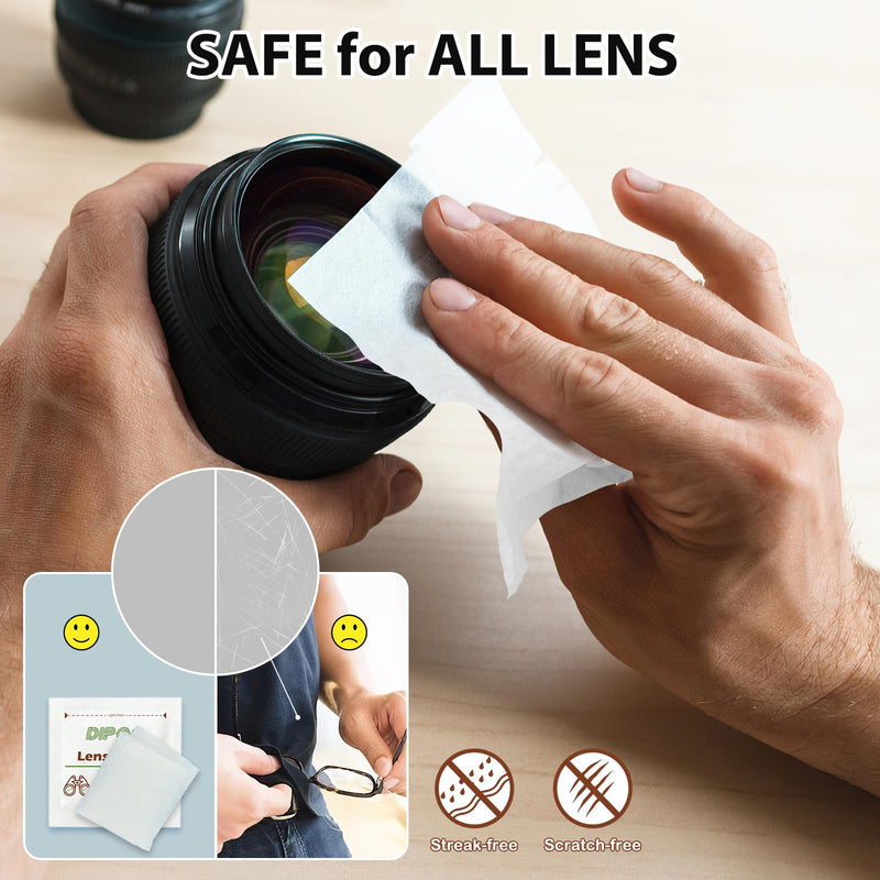 [Australia] - 200 Count Lens Wipes for Eyeglasses, Eye glasses Cleaner Wipes Pre-moistened Individually Wrapped Sracth-Free Streak-Free EyeGlasses Lens Cleaning Wipes for Sunglass, Camera Lens, Goggles 200 Count 