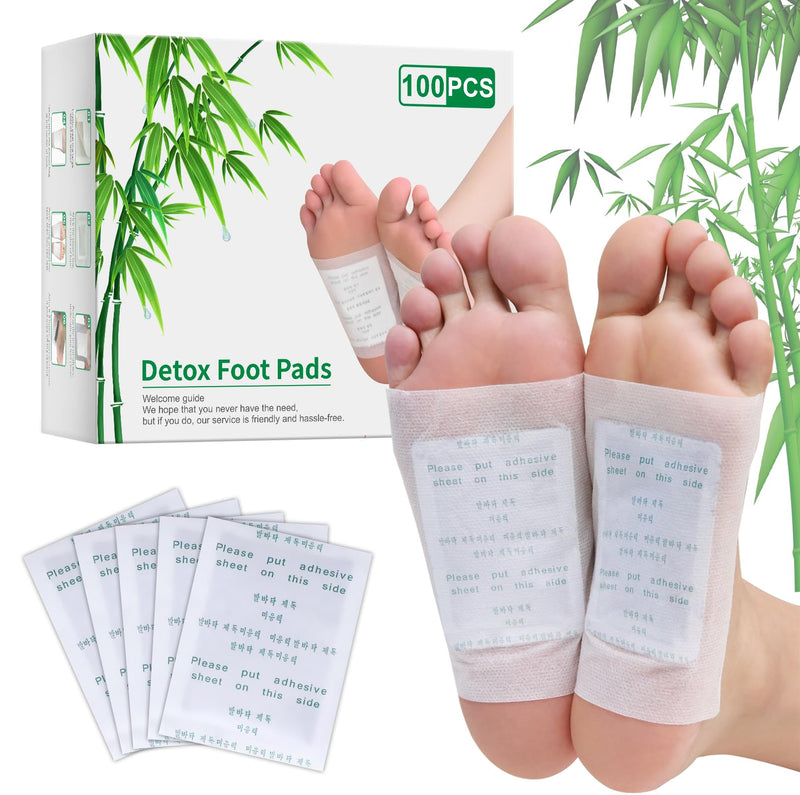 [Australia] - Pack of 100 Detox Foot Plasters Detoxification - Detoxification Plasters Feet for Stress Relief and Deep Sleep - Deep Cleansing Detox Foot Pads for Removing Body Toxins 100pcs one size 