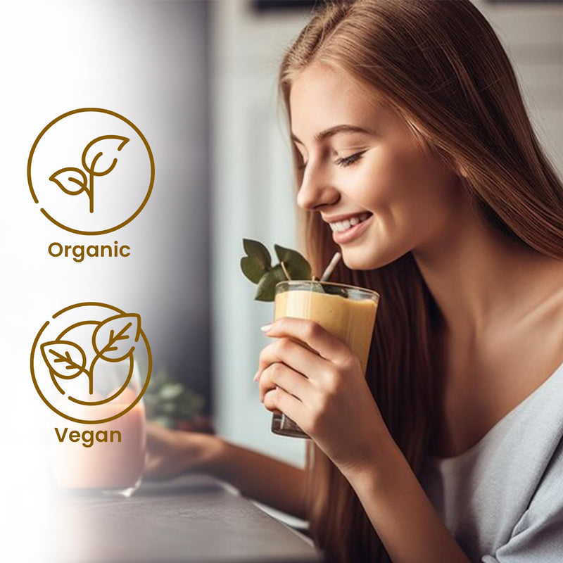 Herbal Magic's Organic Shatavari Root Powder(Asparagus racemosus)-Prized Herb in Ayurveda-Plant of 100 Roots superfood Combi with Milk& Honey - Free from&Preservatives-200g