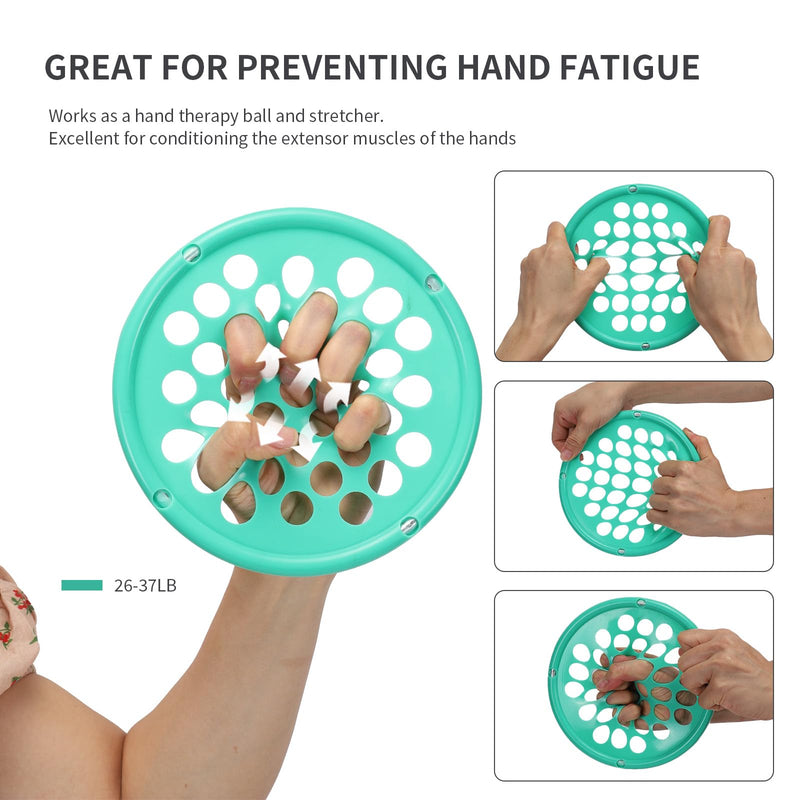 [Australia] - Hand Exercise Webs for Physical Therapy, Hand Grip Strengthener, Finger Exerciser, Portable Size, Latex Free, 7" Diameter Medium-Red 