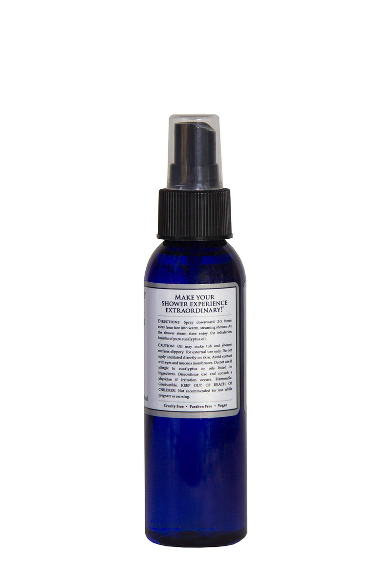 Travertine Spa Steam Shower Eucalyptus and Mint Spray for Sinus and Congestion Relief - 100% Natural Eucalyptus Oil Steam Room Spray 4 fl oz Eucalyptus & Mint 4 Fl Oz (Pack of 1)