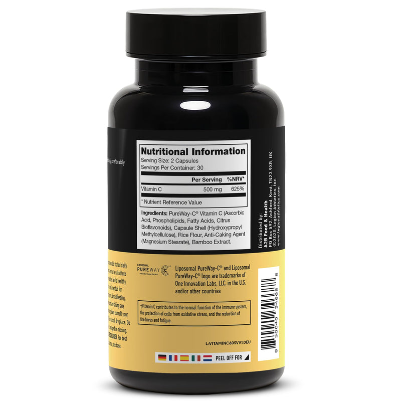 LEGION Liposomal Vitamin C Supplement - High Absorption Liposomal VIT C Supplement for Women & Men - Natural Vitamin C Supplements for Immune System Support (60 Vitamin C Capsules)