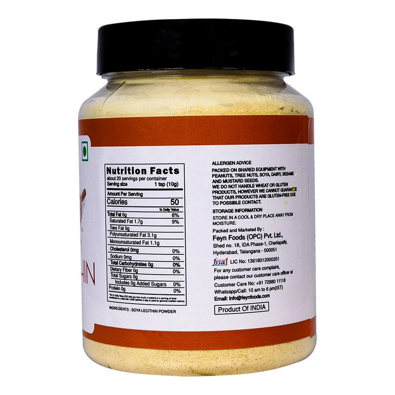 Flavour Drum SOYA Lecithin Powder (7oz / 200g) | Plant-Based Emulsifier for Baking, Chocolates & Cooking 7 oz (200 g)