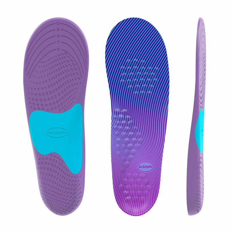 [Australia] - Dr. Scholl's Walk Longer Insoles, Comfortable Plush Foam Cushioning Inserts for Walking, Hiking, and Standing on Feet All-Day Women's 6-10 