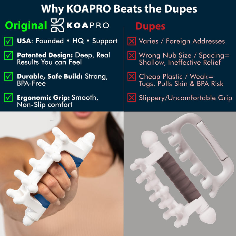 [Australia] - KOAPRO Facia Blaster Fascia Massage Tool for Myofascial Release - Manual Trigger Point and Deep Tissue Sore Muscle Relief, Holistic Fascia Health, Cellulite Massager Tool for Legs, Neck, Back and more Original Gray 