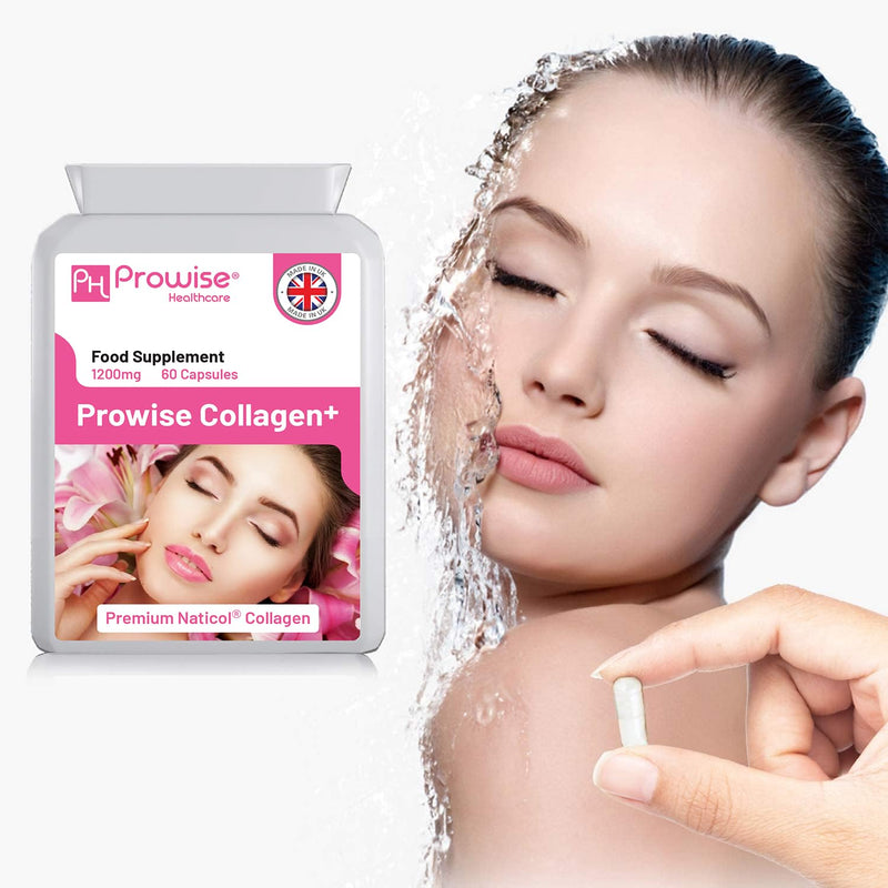 Marine Collagen+ 1200mg - 60 Capsules | No Synthetic Fillers or Binders |UK Manufactured | GMP Standards by Prowise Healthcare