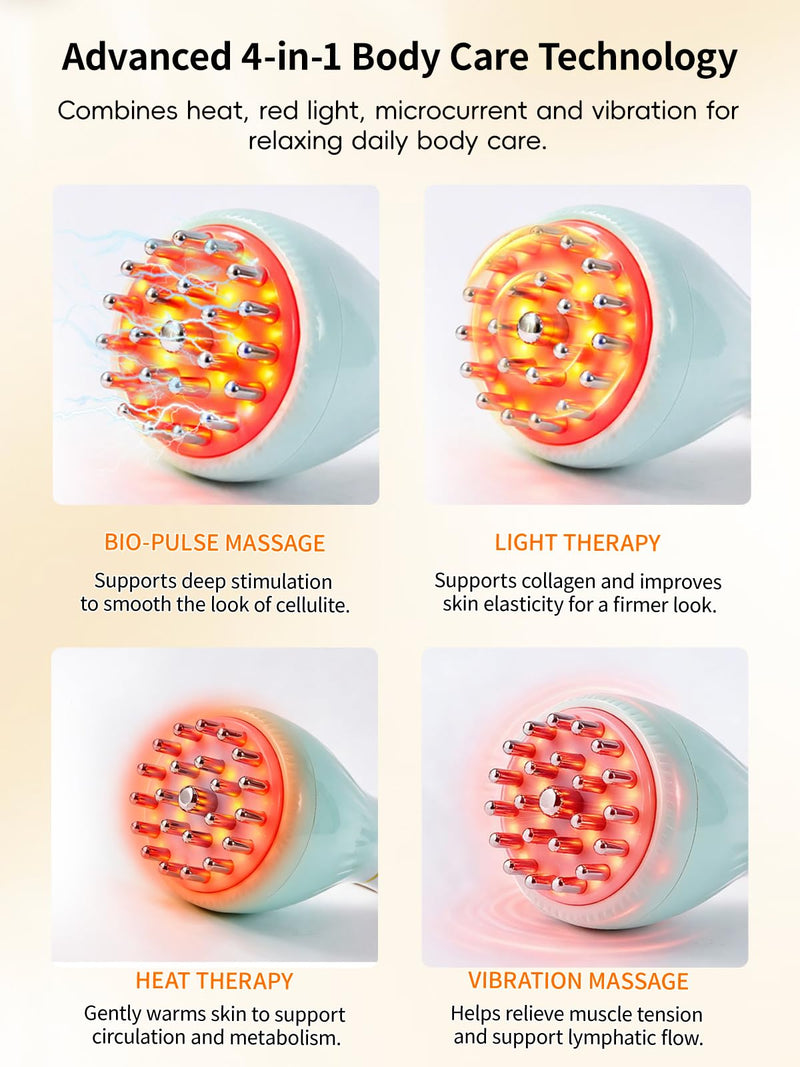 Lymphatic Drainage Massager for Body & Legs – Electric Handheld Body Massager with 12 Levels & Multi-Mode Massage, Helps Support Circulation, Smooth the Look of Cellulite & Relax Muscles