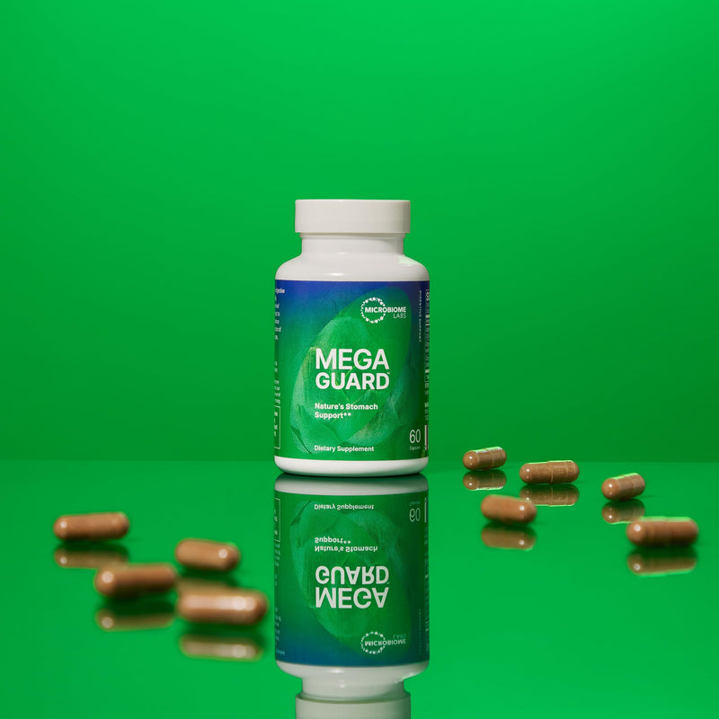 [Australia] - Microbiome Labs MegaGuard - Artichoke Leaf + Ginger Extract to Support Digestive Health - Daily Gut Health Supplement for Occasional Bloating Relief (60 Capsules) 