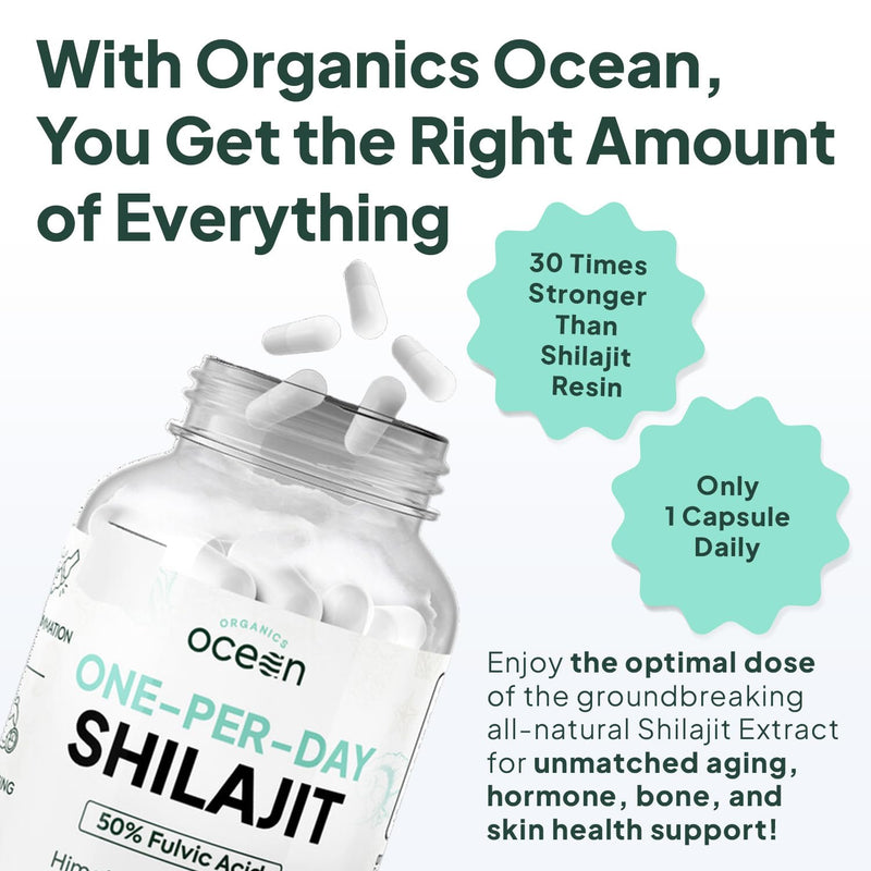 [Australia] - One-Per-Day Shilajit for Men and Women - Natural Shilajit Supplement for Age-Defying, Bone Strength, Hormone Support and More - 30 Shilajit Capsules 30 Count (Pack of 1) 