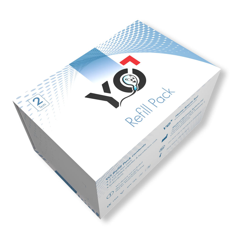 [Australia] - Refill Kit | 2 Additional Tests for YO Home Sperm Test | Motile Semen Analysis | YO Testing Device NOT Included - Refill Pack Only | Choose: 4 Pack, 2 Pack 2 Count (Pack of 1) 
