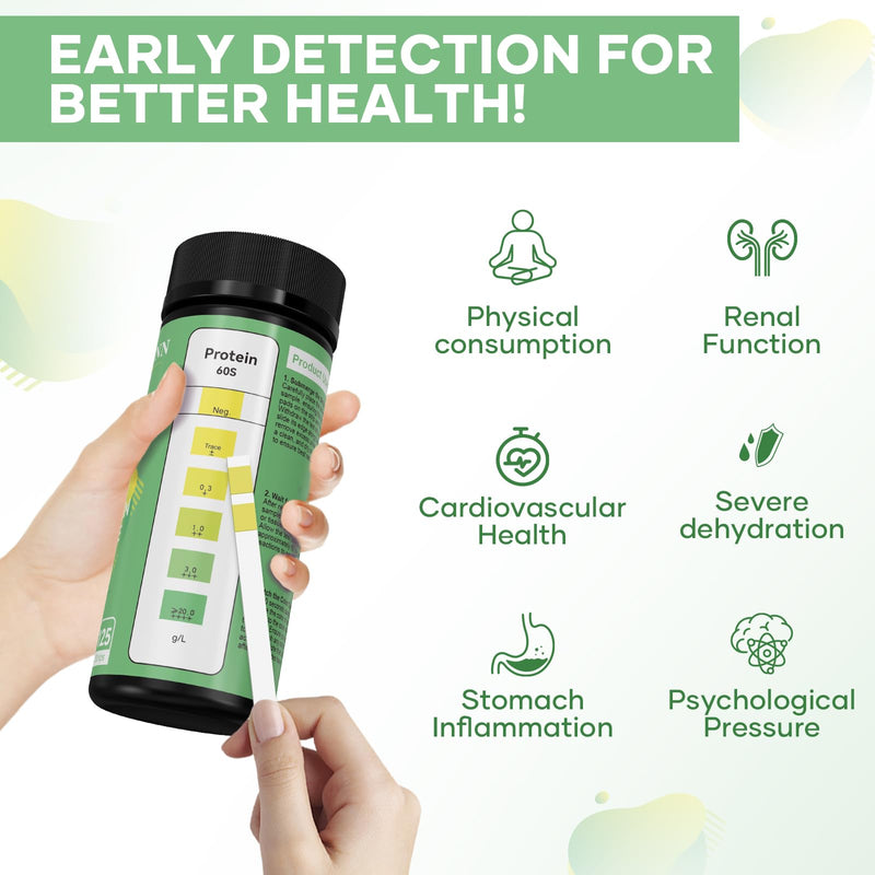 [Australia] - Urine Protein Test Strips: 125 CT Protein Urine Test Strips at Home Accurate Results in 60 Seconds - Protein Urine Testing Strips Kit for Kidney (125) 1 Count (Pack of 125) 