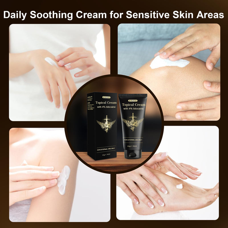 [Australia] - Numbing Cream – Maximum Strength Topical Skin Cream with Emu Oil and Arnica & Vitamin E– External Use Formula for Burns, Itches, Insect Bites,Tattoo and Irritated Skin – 1.76oz 