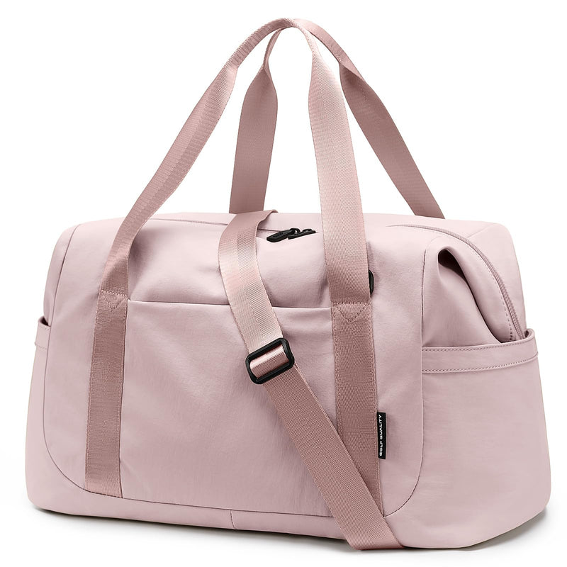 Travel Duffle Bag - Gym Bag for Women,Tote Bag Laptop Carry on Weekender Overnight Bag Organizer Duffel Bag for Travel,31L,Baby Pink Baby Pink 31L