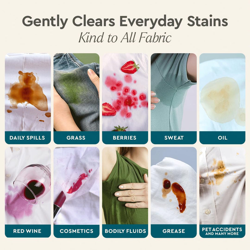 [Australia] - Puracy Stain Remover Cleaning Spray - Enzyme-Powered Stain Remover Spray As Seen on TikTok, Natural Travel Stain Remover for Clothes Free & Clear, 12 oz Free&Clear 12oz 