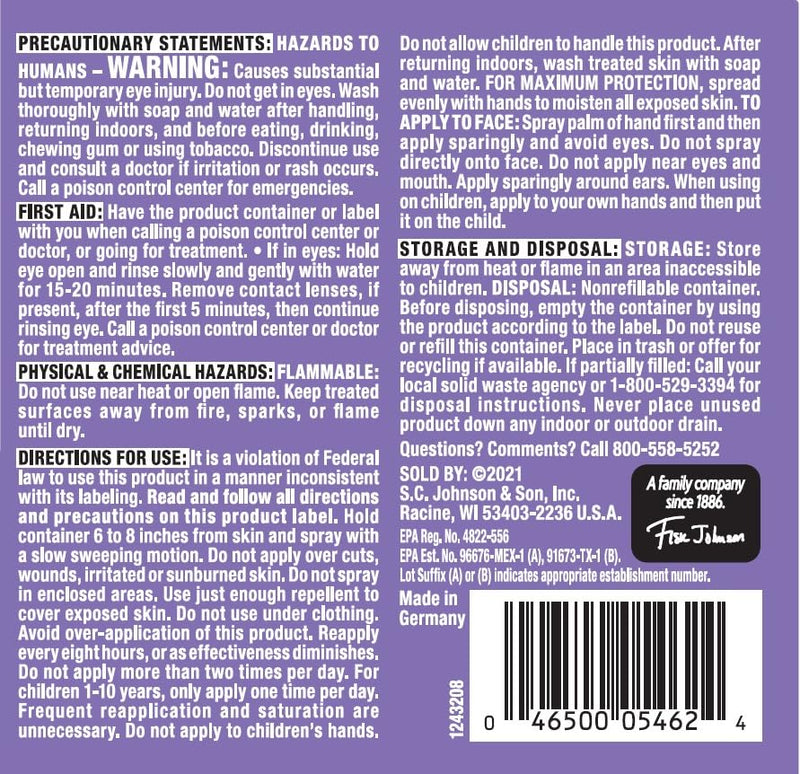 [Australia] - OFF! Clean Feel Insect Repellent Misting Spray, Fragrance-Free Bug Spray for Lasting Protection from Mosquitoes and Ticks, 6 oz 