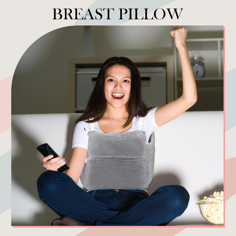 [Australia] - Suzile Mastectomy Pillow Post Surgery, Breast Pillow for After Breast Cancer Mastectomy Necessities, Surgery Recovery Gifts for Women(Gray) Gray 