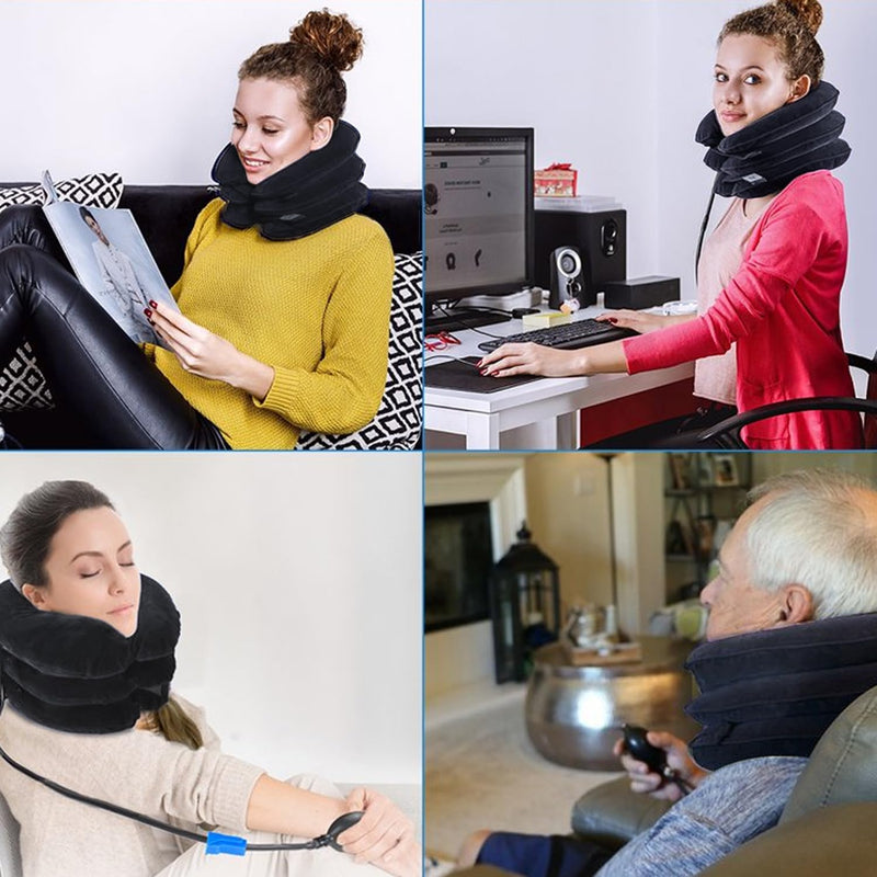 [Australia] - Cervical Neck Traction Device Pro - Adjustable Neck Support and Neck Stretcher for Spine Alignment and Neck Pain Relief Neck Brace Pro 