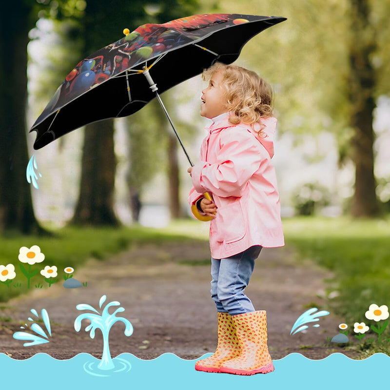 ALAZA Kids Umbrella Stick Umbrellas Cute Umbrella for Boys Girls Toddler UV/Sun Rain Windproof Multi11
