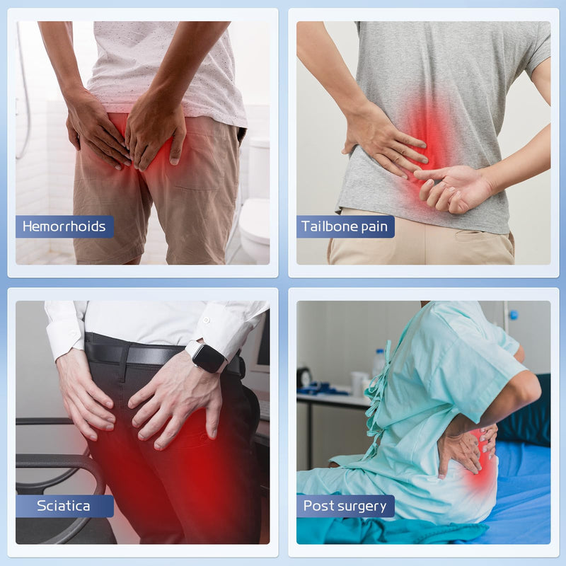 [Australia] - Donut Pillow, Hemorrhoid Pillow for Relieve Tailbone, Sciatica, Hemorrhoid Pain, Ergonomic U-Shaped Cushion with Hollow Zone, Portable Seat Cushion Suitable for Wheelchair, Car Seat, Long Flights 