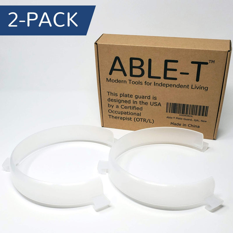 [Australia] - 2 Pack - Able-T Plate Guard, Designed by an OTR/L, Fits most 9" to 12" plates Brown Box 