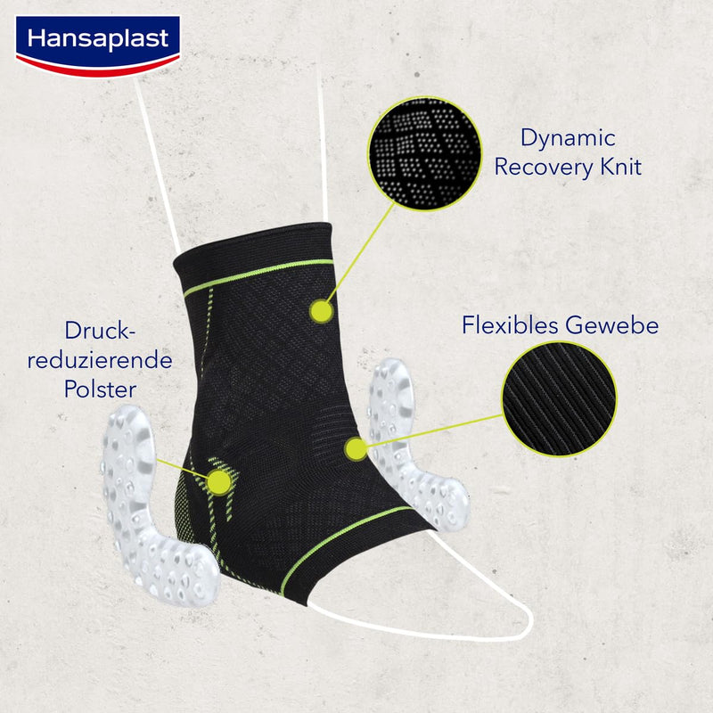 [Australia] - Hansaplast Performance ankle bandage, ankle bandage stabilizes & relieves the joint, ankle bandage for right & left ankle supports active recovery, size L/XL 