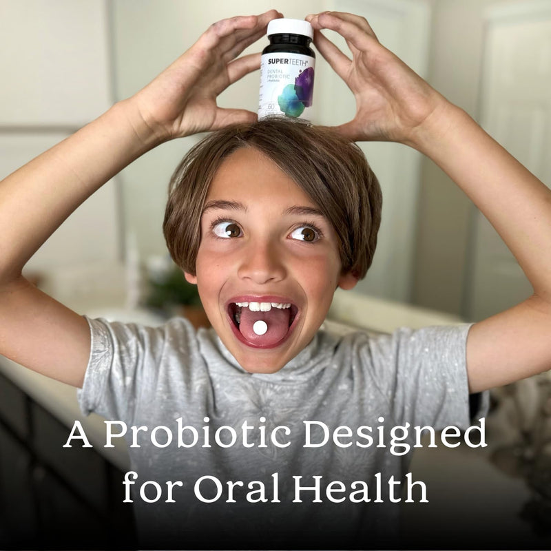 [Australia] - SuperTeeth Chewable Dental Probiotic for Adults & Kids | Support Healthy Teeth & Gums | Oral Health | Fights Bad Breath | BLIS M18 | 60 Mint Flavored Tablets | Fluoride & Sugar Free | Vegan Supplement 60 Count (Pack of 1) 