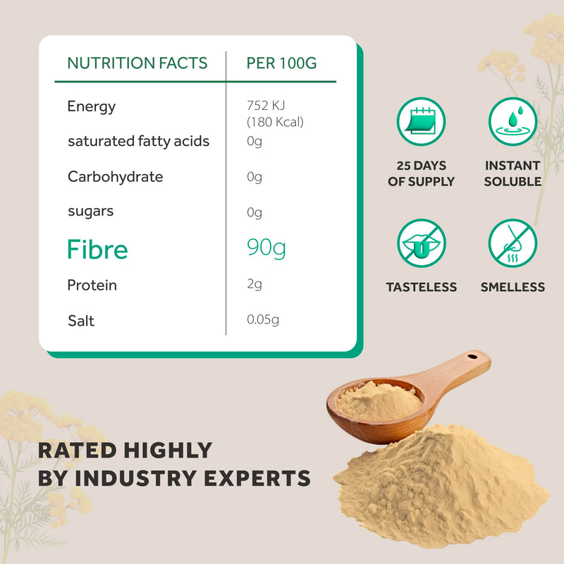 LALEA Organic Acacia Fibre Powder 150 g – Prebiotic Fibre Supplement, 90% Soluble Fibre from Acacia Gum (Gum Arabic) – Gut Health, Digestive Support – Vegan, Keto, Gluten-Free