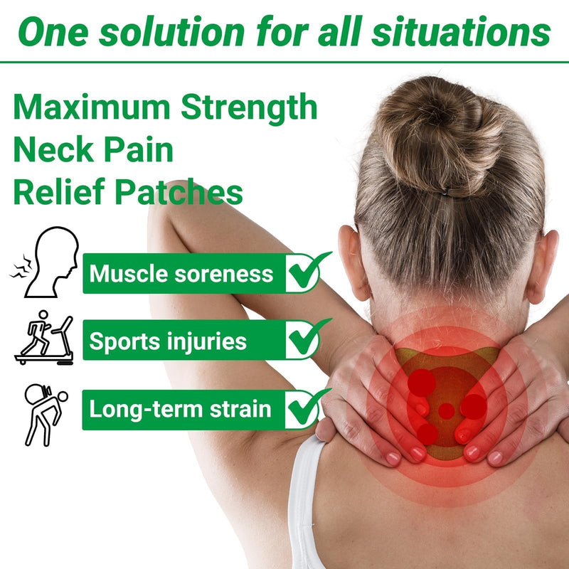 [Australia] - iShanCare Neck Pain Relief Plasters, Pack of 24 Heat Plasters Patch, 8 Hours Deep Relief for Neck, Back, Knees, Shoulder Neck 