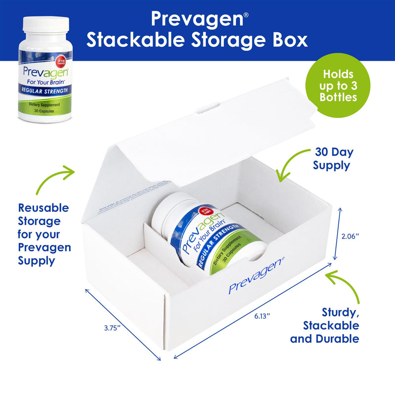 Prevagen Regular Strength with Storage Box, 30 Capsules, 1-Pack | For Your Brain, 1 Month Supply, 10mg Apoaequorin, 50mcg Vitamin D3 Unflavored 30 Count (Pack of 1)