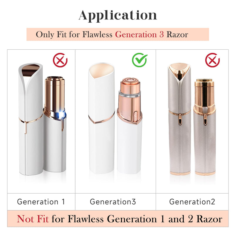 [Australia] - Replacement Heads New Generation 3 for Finishing Touch Flawless Facial Hair Remover Ring Light,New Version Replacement Blades for Women,18K Gold-Plated Rose Gold for Flawless GEN 3 Gold 