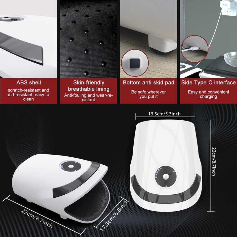 [Australia] - Xllent Christmas Gifts for Women,White Elephant Gifts for Adults - Hand Massager with Compression & Heating,Electric Hand Massager for Arthritis and Carpal Tunnel(White) 