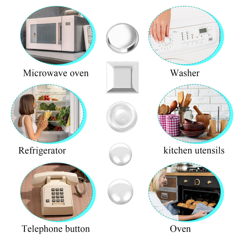 [Australia] - Pack of 204 Bump Dots for the visually impaired, self-adhesive Braille stickers made of silicone, various designs, Bump Dots for blind people with visual impairment, tactile stickers in different sizes for Seni 