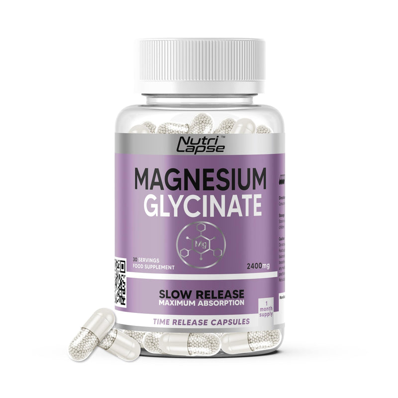 Magnesium Glycinate 120 Capsules – High Strength, Granular Technology, Sustained Slow Release for Maximum Absorption – 2400mg Delivering 340mg Elemental Magnesium per Serving