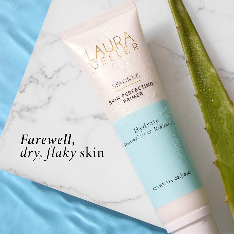 [Australia] - LAURA GELLER NEW YORK Laura's Must-Haves Kit 3pc: Baked Balance-n-Brighten Powder Foundation, Golden Medium + Spackle Skin Perfecting Makeup Primer, Hydrate + Airbrush Round Kabuki Brush 05 Golden Medium 