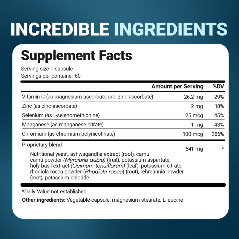 Dr. Berg Adrenal & Cortisol Support Supplement | +Ashwagandha | 60 Capsules | Mood, Focus, Relaxation & Stress Support* | Ashwagandha Extract | Cortisol Manager Formula* 60 Count (Pack of 1)